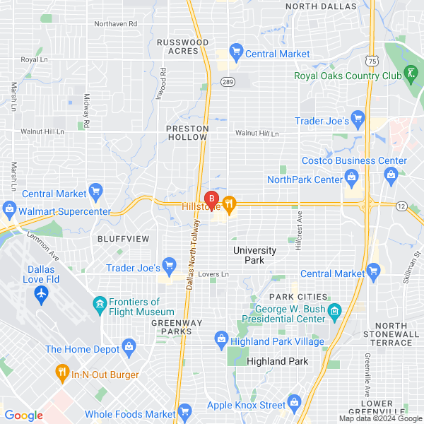 Towing In Dallas & Roadside Assistance location map: 8300 Douglas Avenue, Dallas, TX