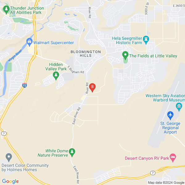 Clearwater Pools Supply location map: 1483 East 3850 So, Saint George, Utah